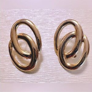 Macy’s Gold Geometric Earrings with Interlocking Ovals